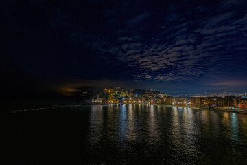 Naklejka na ściany i meble A starry night in Sestri Levante - Baia del Silenzio (Silent Bay)