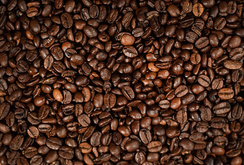 Close up of coffee beans for background