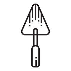 Construction Design Trowel Flat Icon Isolated On White Background