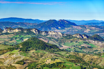 Fototapeta na wymiar landscape in San Marino