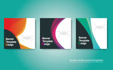 set banner social media post design,vector illustrations.