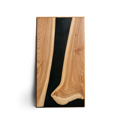 The table top made of epoxy resin and wood