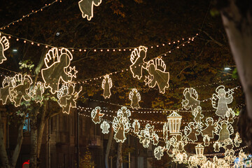 Christmas Angel Decorations In The Street