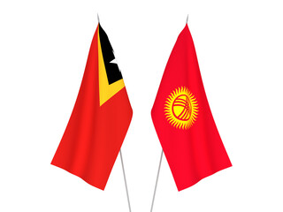 Kyrgyzstan and East Timor flags