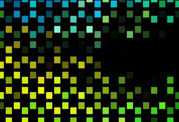 Dark Green, Yellow vector backdrop with lines, rectangles.