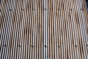 錆びたトタン壁