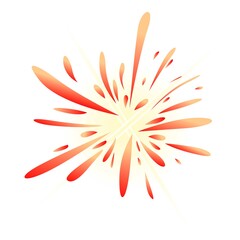 Night firework icon. Cartoon of night firework vector icon for web design isolated on white background