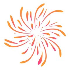 Burst firework icon. Cartoon of burst firework vector icon for web design isolated on white background