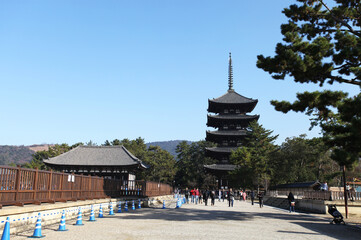 The Kofukuji Five Storied Pagoda in Nara, Japan.