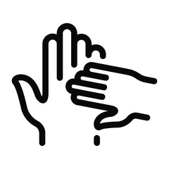 Couple holding hands icon of solid style 