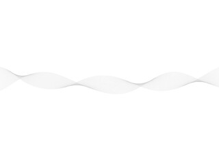 Abstract wave element line art vector illustration isolated on white background. Smooth stripe or curved wavy line.