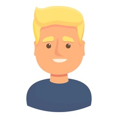 Blond male icon. Cartoon of blond male vector icon for web design isolated on white background