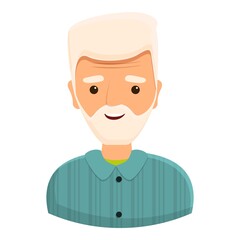 Old man icon. Cartoon of old man vector icon for web design isolated on white background
