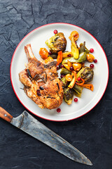 Roasted rack of pork