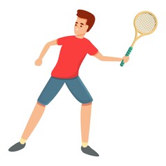 Obraz na płótnie Canvas Big tennis icon. Cartoon of big tennis vector icon for web design isolated on white background