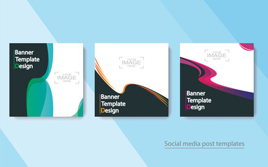 set banner social media post design,vector illustrations.