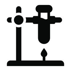 
Test tubes stand icon in solid editable style
