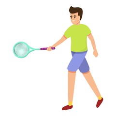 Obraz na płótnie Canvas Mens tennis icon. Cartoon of mens tennis vector icon for web design isolated on white background