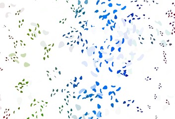 Light multicolor, rainbow vector background with abstract forms.