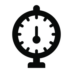 
A  pressure gauge measure or speed, pressure meter solid icon
