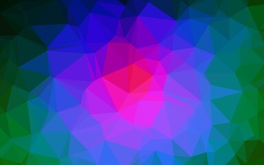 Dark Multicolor, Rainbow vector polygonal pattern.