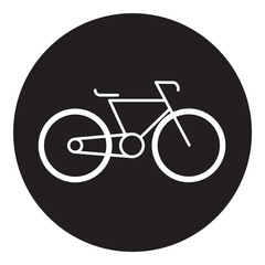Sport Mountain Bicycle Flat Icon Isolated On White Background