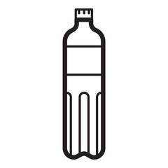 Package Plastic Bottle Drink Flat Icon Isolated On White Background