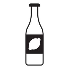 Package Plastic Bottle Drink Flat Icon Isolated On White Background