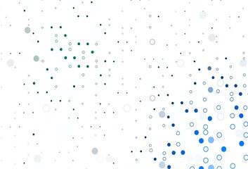 Light Blue, Green vector background with bubbles.