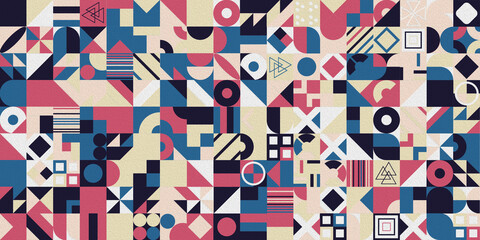 Abstract shapes compositions. Colorful background