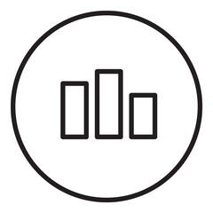 Finance Chart Rating Flat Icon Isolated On White Background