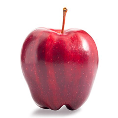 Red apple fruit on isolated white background.Object clipping path