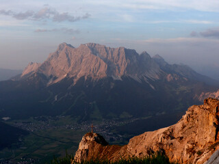 Fototapeta na wymiar Zugspitze mountain panorama, Tyrol, Austria