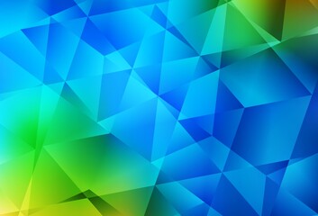 Light Blue, Green vector triangle mosaic template.