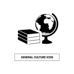 Vector image. General culture, wisdom or learning icon. Image of education and culture.
