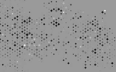 Light Silver, Gray vector layout with bright stars.