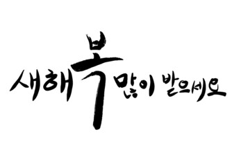 2021 Happy new year calligraphy