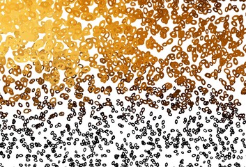 Dark Orange vector background with bubbles.
