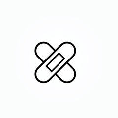 plaster Icon. Web line icon