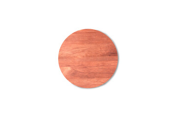 Wooden cutting board  mock up isolated on white background with clipping path for work or design