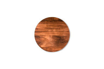 Wooden cutting board  mock up isolated on white background with clipping path for work or design