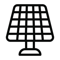 
Editable solid style of solar panel icon
