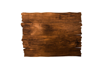 Single of wooden sign isolated on white background with clipping path for design