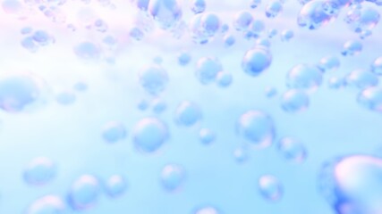 Abstract bokeh background of colorful bubbles 3d render
