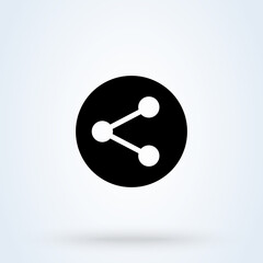 share sign icon or logo. file sharing concept. Share Social networking service vector illustration.