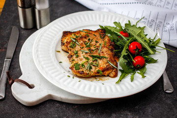 Asian Pork Chops With Salad