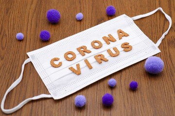 コロナウイルス(COVID-19)のイメージ　マスク