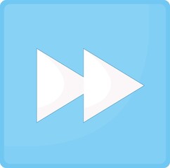 Vector illustration of fast forward button emoticon
