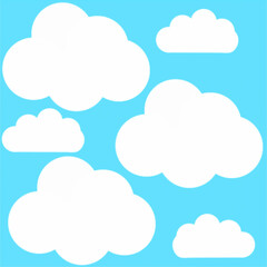 Cartoon Cloud Panel Vector