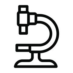
Icon  of microscope, a laboratory research equipment 
